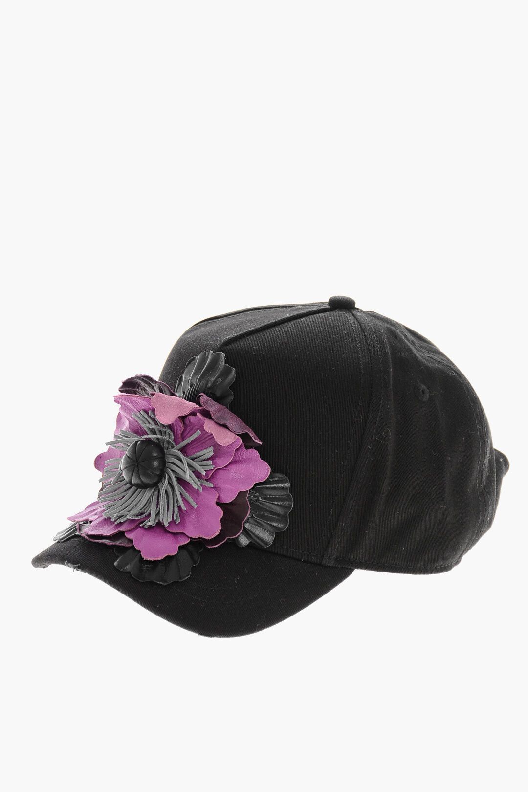 Dsquared2 Solid-Color Baseball Cap with Floral Appliqué Size ONE SIZE - 1 Thumbnail