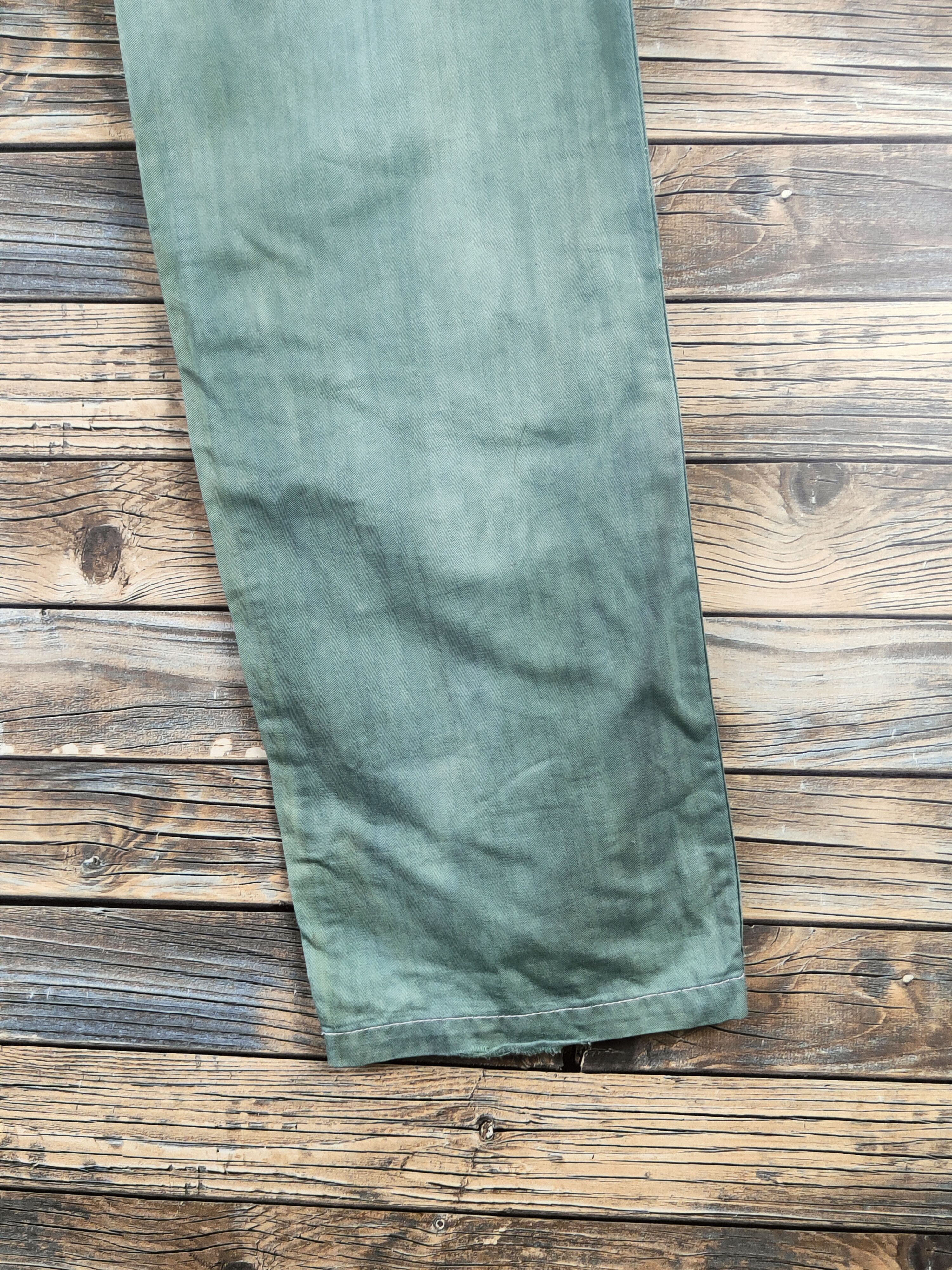Japanese Brand DL Genuine Comfort Green Faded Cargo Pants #46-374 Size US 30 / EU 46 - 11 Thumbnail