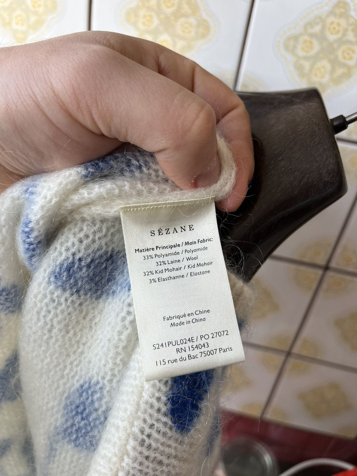 Sezane Sezane Floral Kid Mohair sweater Size XXS / US 00 / IT 34 - 7 Thumbnail