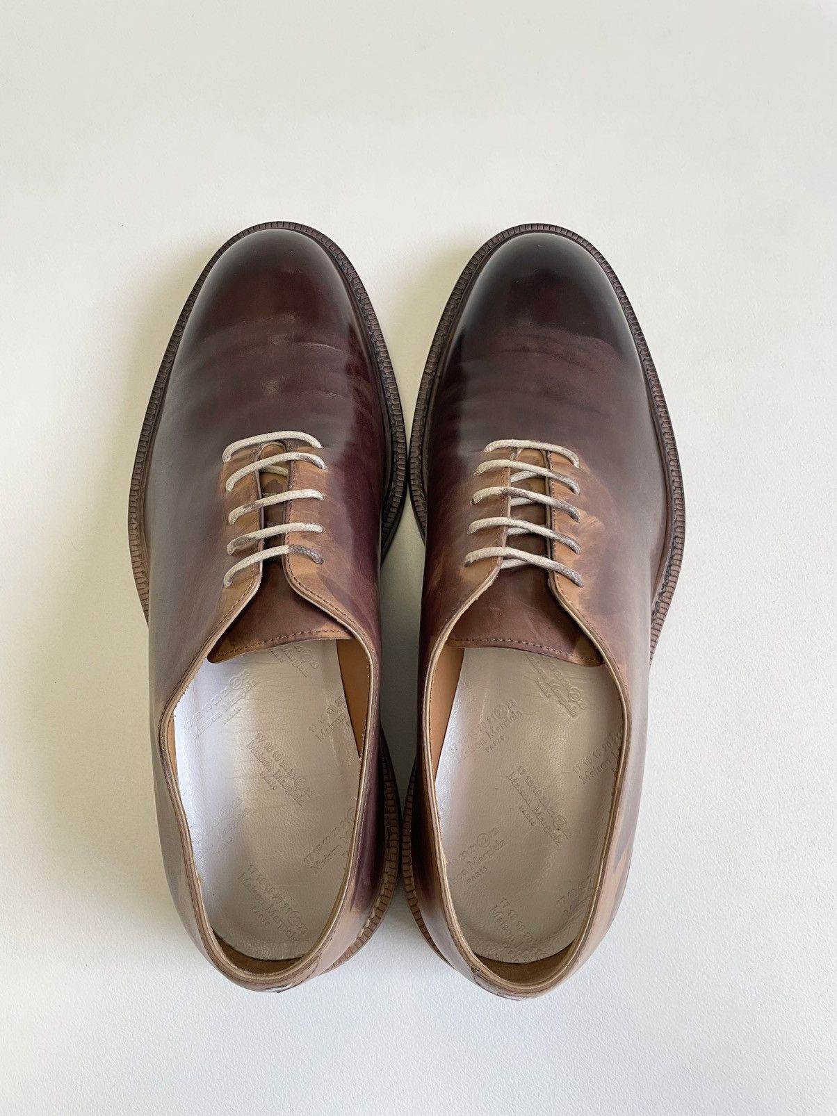 Maison Margiela A/W 17 ‘Hand Painted Patina’ Derby Shoes Size US 10 / EU 43 - 10 Thumbnail
