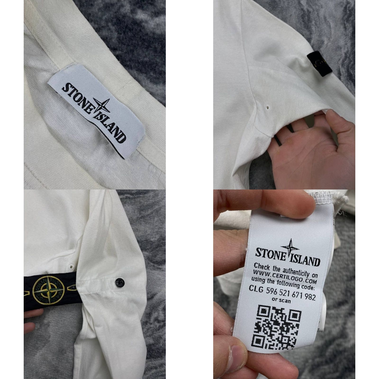 Stone Island Stone Island T-Shirt Long Sleeve Men L Beige Cotton Logo Crew Neck Size US L / EU 52-54 / 3 - 8 Thumbnail