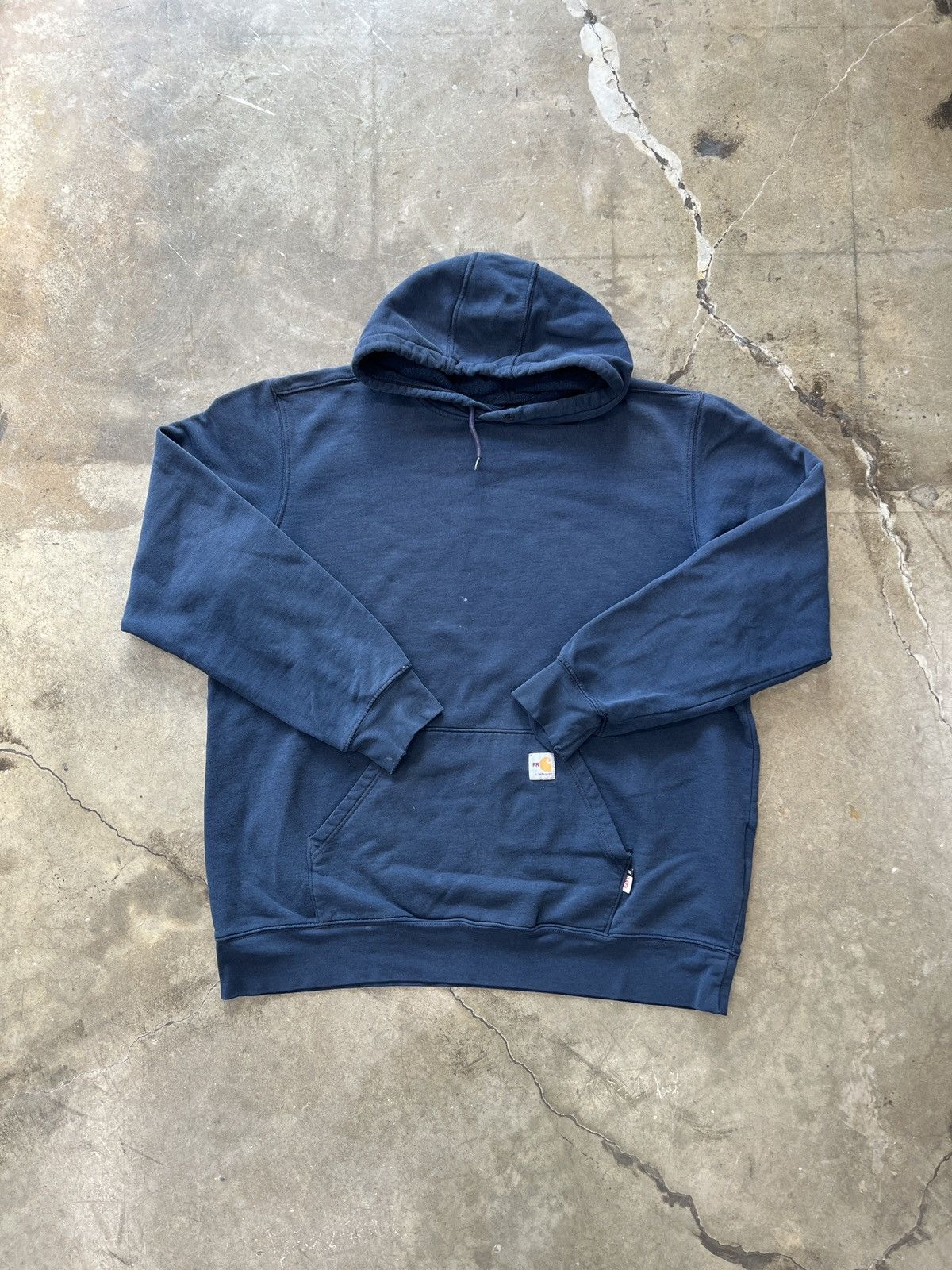 Carhartt Carhartt Fire retardant Navy Hoodie 2XL Tall Size US XXL / EU 58 / 5 - 2 Thumbnail