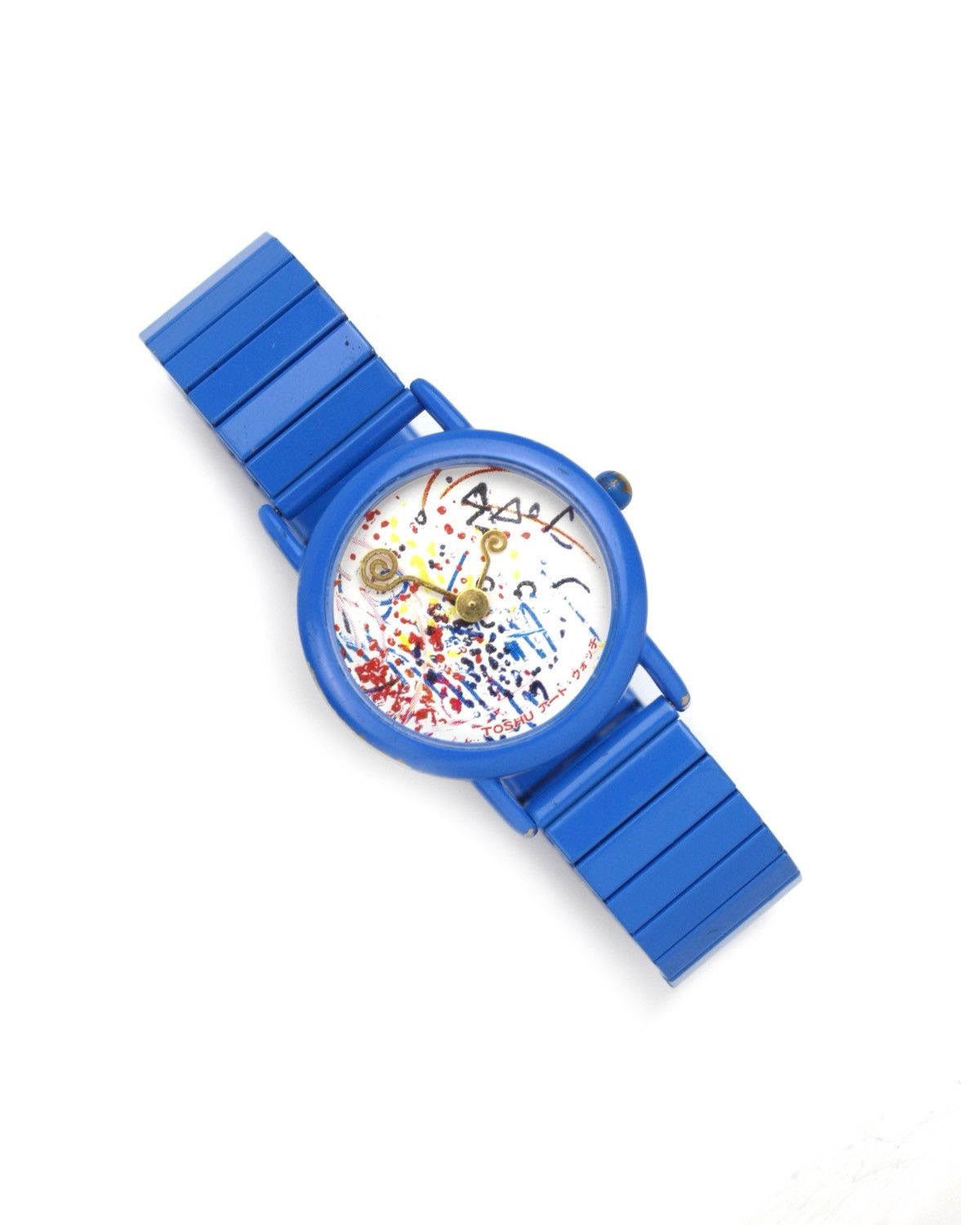 Hysteric Glamour TOSHU FUKAMI WORLD MATE ART WATCH BLUE – PAINT SPLATTER DIAL Size ONE SIZE - 3 Thumbnail