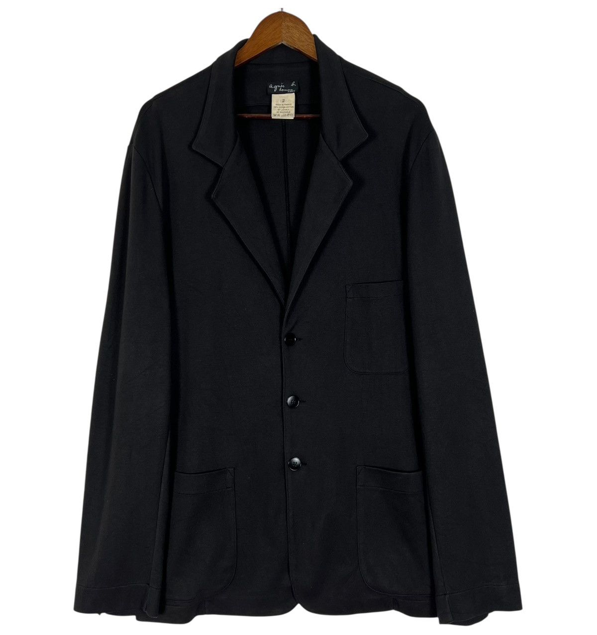 agnes b. Vintage Agnes b Homme Patch pocket Jacket in charcoal Size US M / EU 48-50 / 2 - 1 Thumbnail
