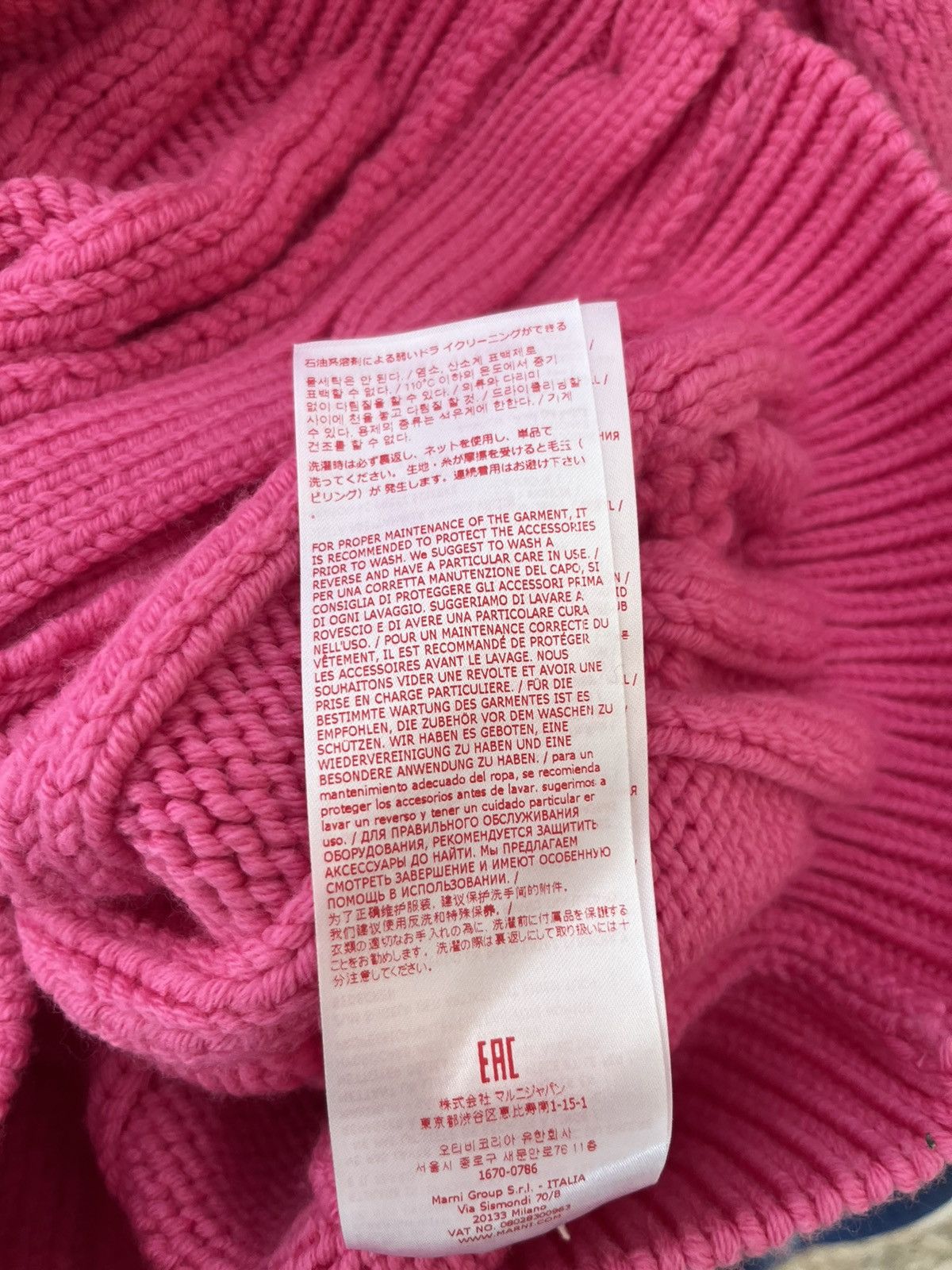 Marni Marni pink distressed stitching knit cardigan / sweater Size US M / EU 48-50 / 2 - 7 Thumbnail
