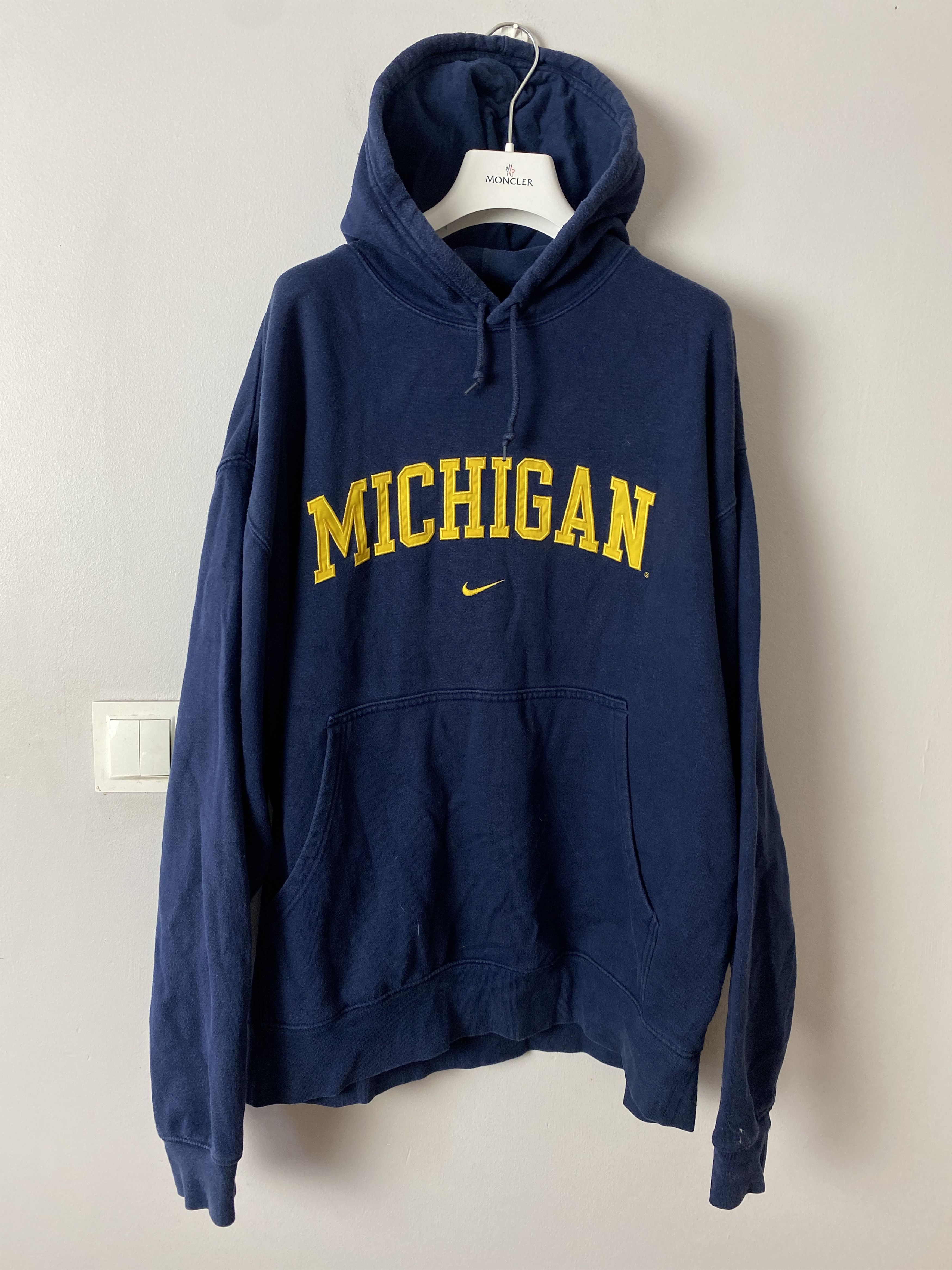 Nike × Vintage Nike Michigan center swoosh hoodie vintage 90s Size US XL / EU 56 / 4 - 1 Thumbnail