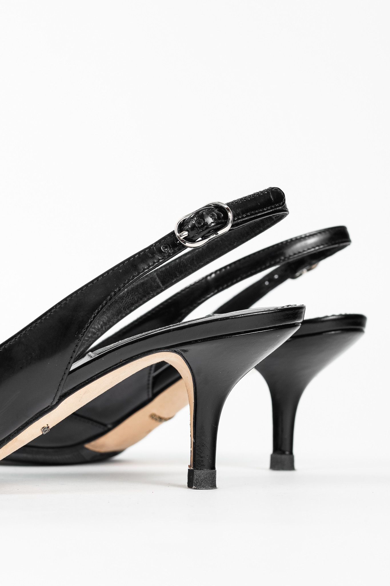 Dolce & Gabbana Dolce & Gabbana Patent Embellished Slingback Heels Size US 5.5 / IT 35.5 - 8 Thumbnail