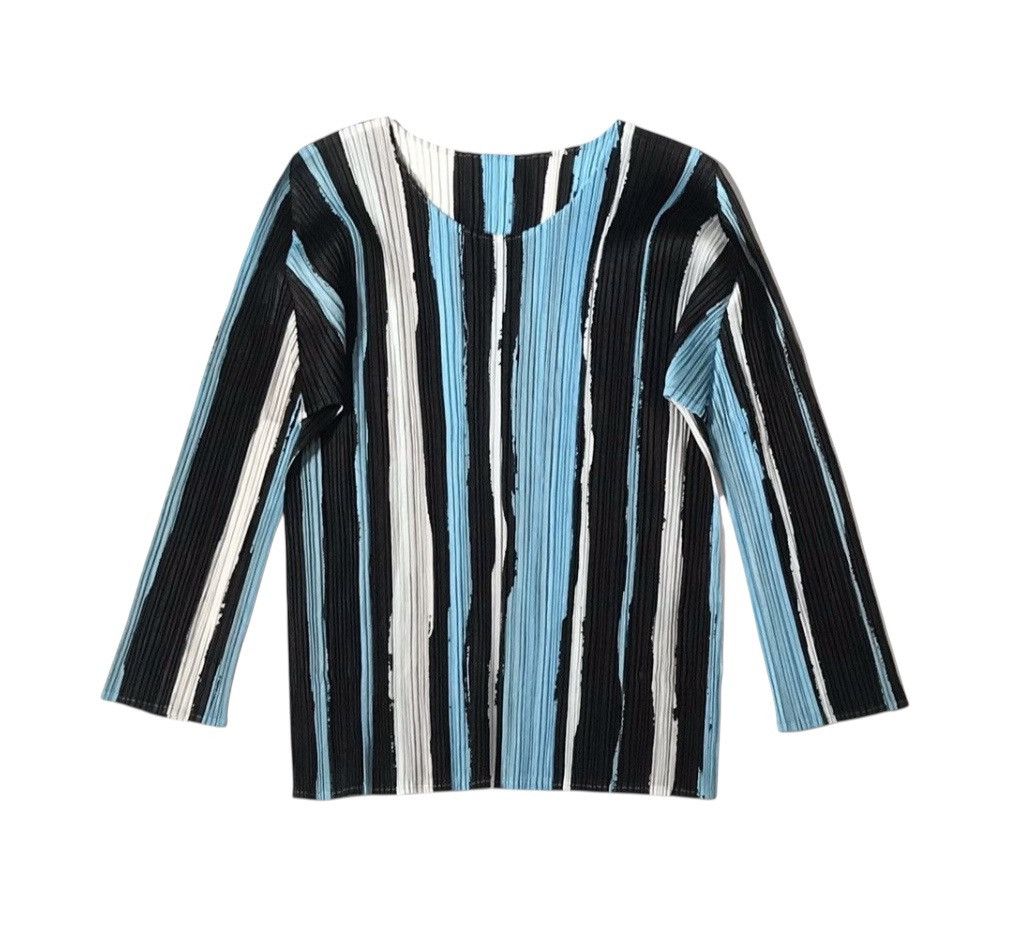 Pleats Please Issey Miyake issey miyake pleats please painted stripes longsleeve Size S / US 4 / IT 40 - 1 Thumbnail
