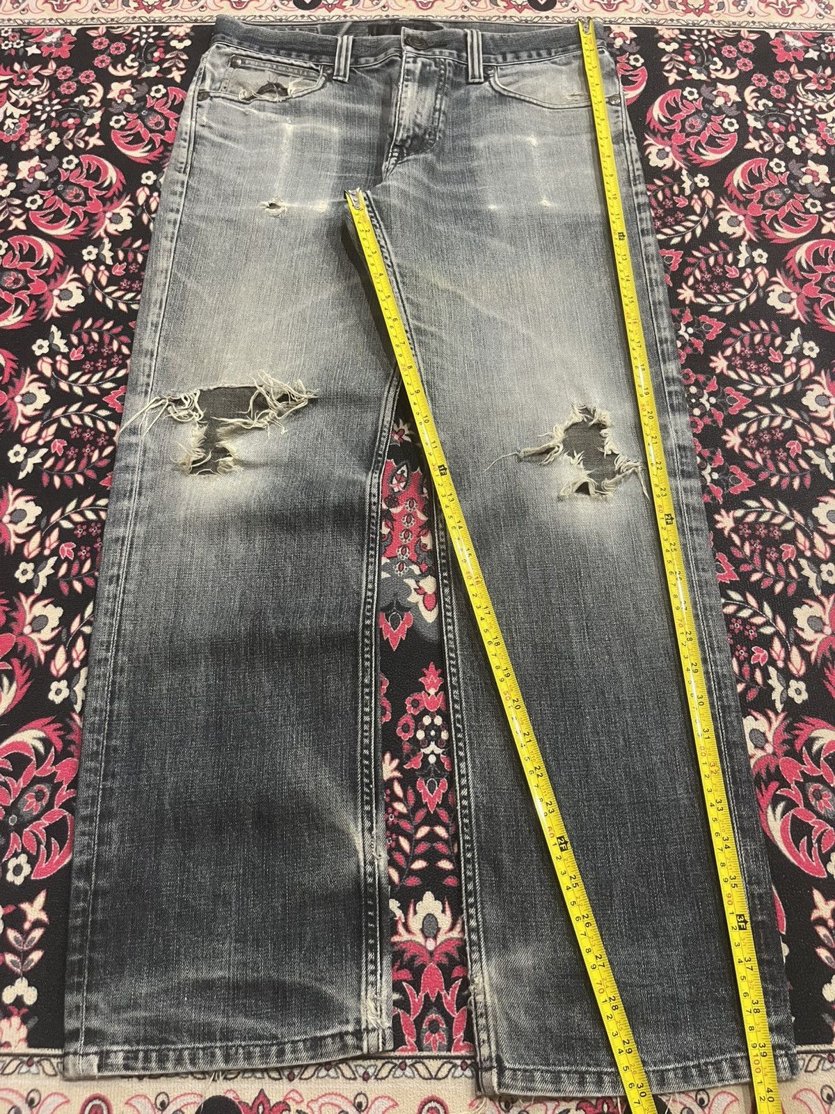 Black Label Vintage Japanese Brand Back Number Black Label Blowout Jeans Size US 32 / EU 48 - 11 Thumbnail