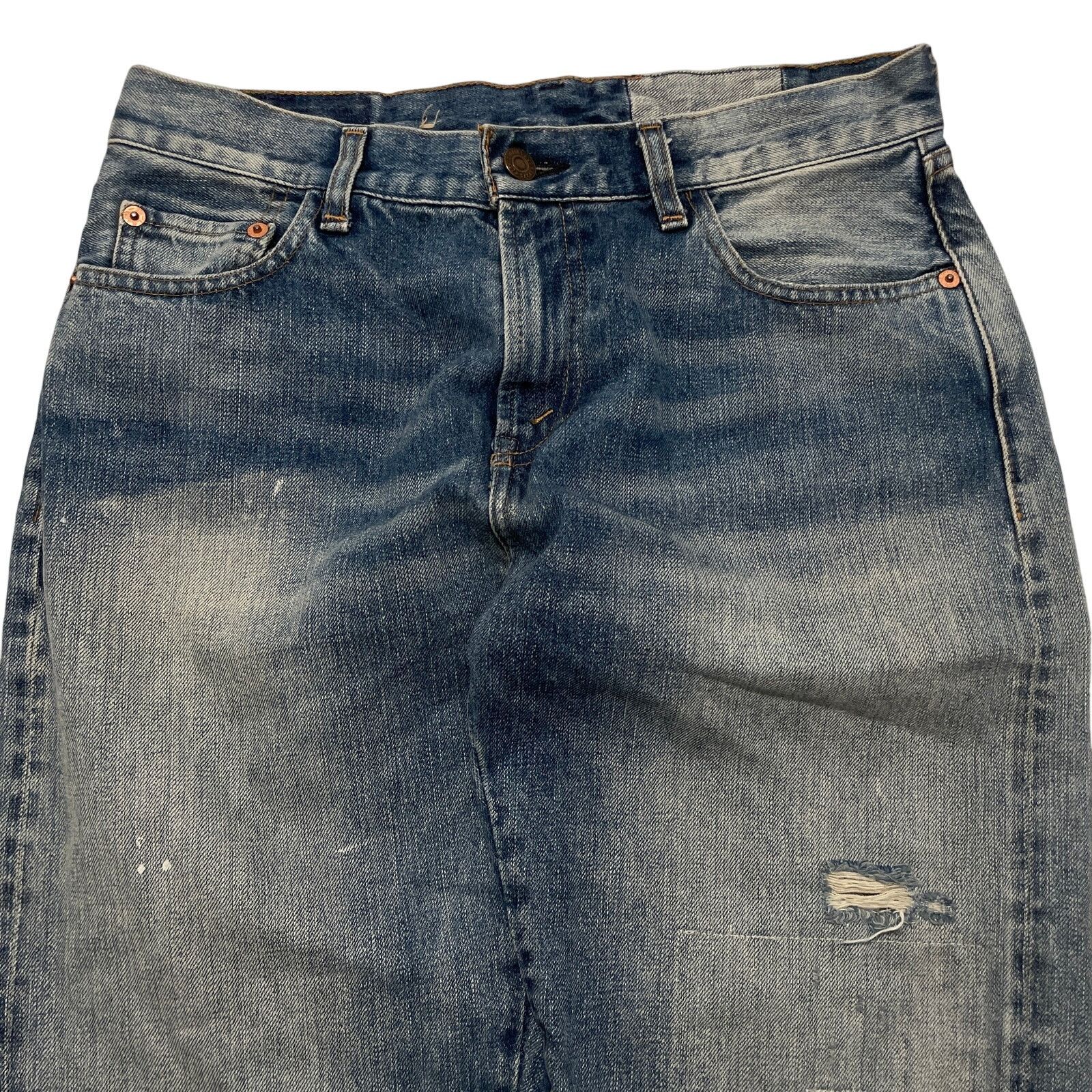 Levi's Levis Jeans LVC 1967 505-0217 Blue Light Wash Selvedge 29x31 Size 29" - 3 Thumbnail