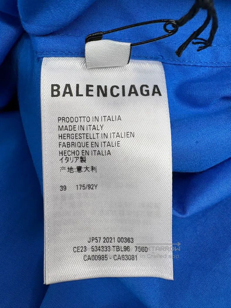 Balenciaga Balenciaga size 39 Blue all-over logo shirt Size US S / EU 44-46 / 1 - 4 Thumbnail