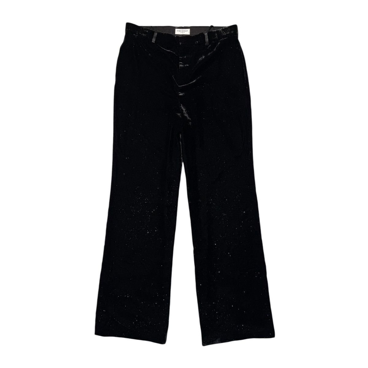 Saint Laurent Paris Crystal velvet flare trouser Size US 34 / EU 50 - 1 Thumbnail