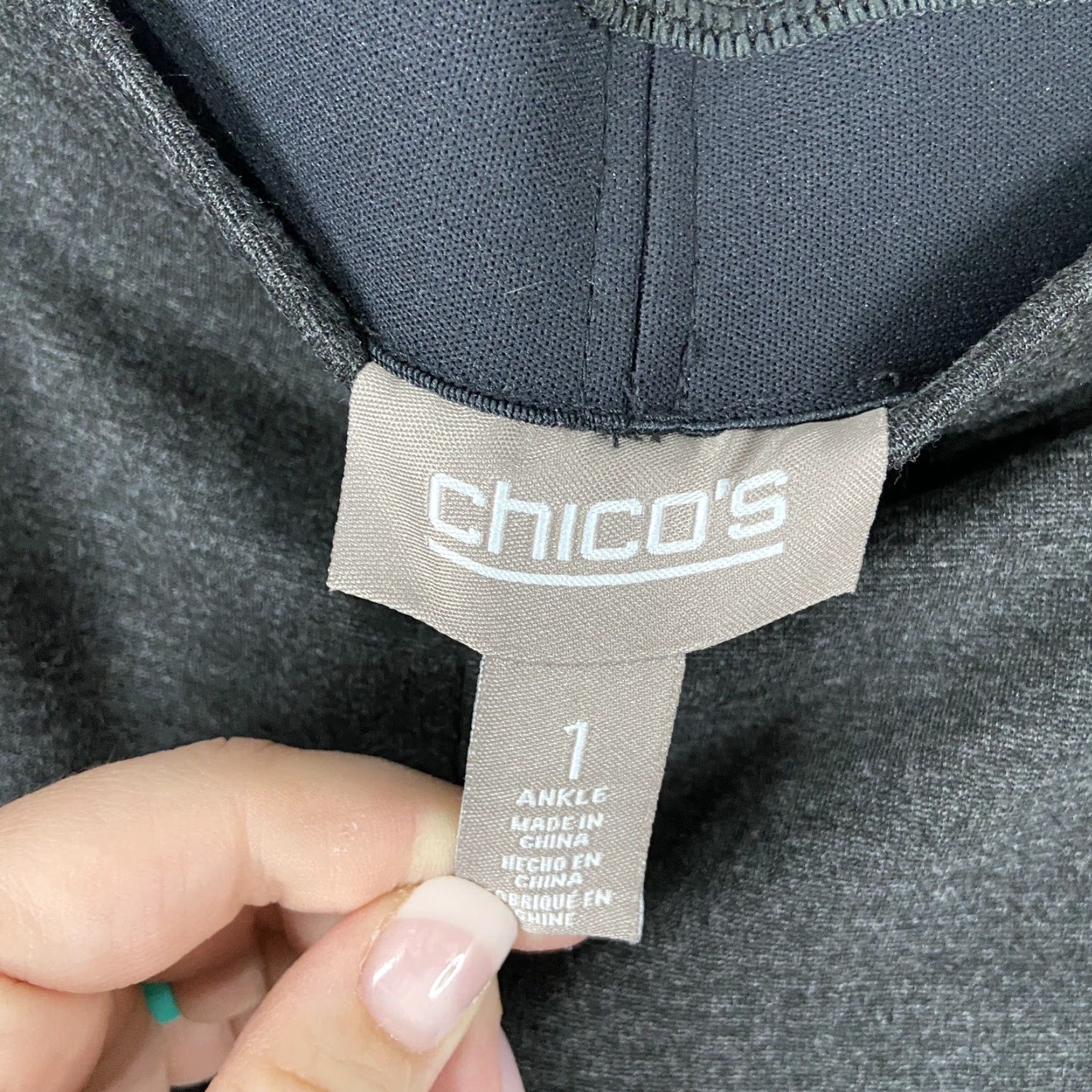 Vintage Chico’s Pants Ankle Women’s 1 Gray Mens? Wait. Size 25" / US 0 / IT 36 - 6 Thumbnail