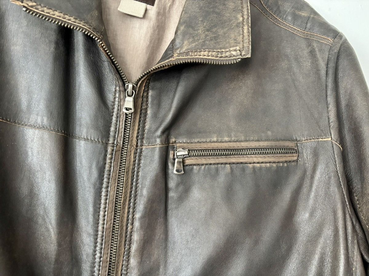 Gimo's Mens Italian Leather Jacket: Gimo’s “Marverick”EU 56 (Large) Size US XL / EU 56 / 4 - 2 Thumbnail