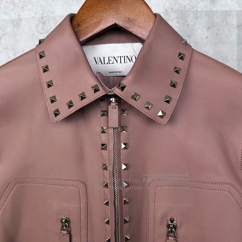 Valentino Valentino Lambskin classic willow spike leather jacket jac Size US S / EU 44-46 / 1 - 2 Thumbnail