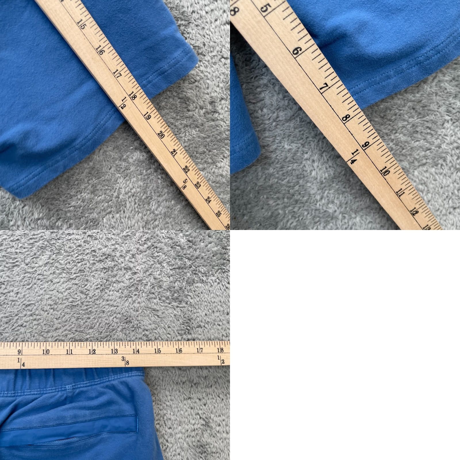 Vintage Mack Weldon Sweat Mens S Blue Short Ace French Terry Lined Cotton Drawstring Size US 29 - 8 Thumbnail