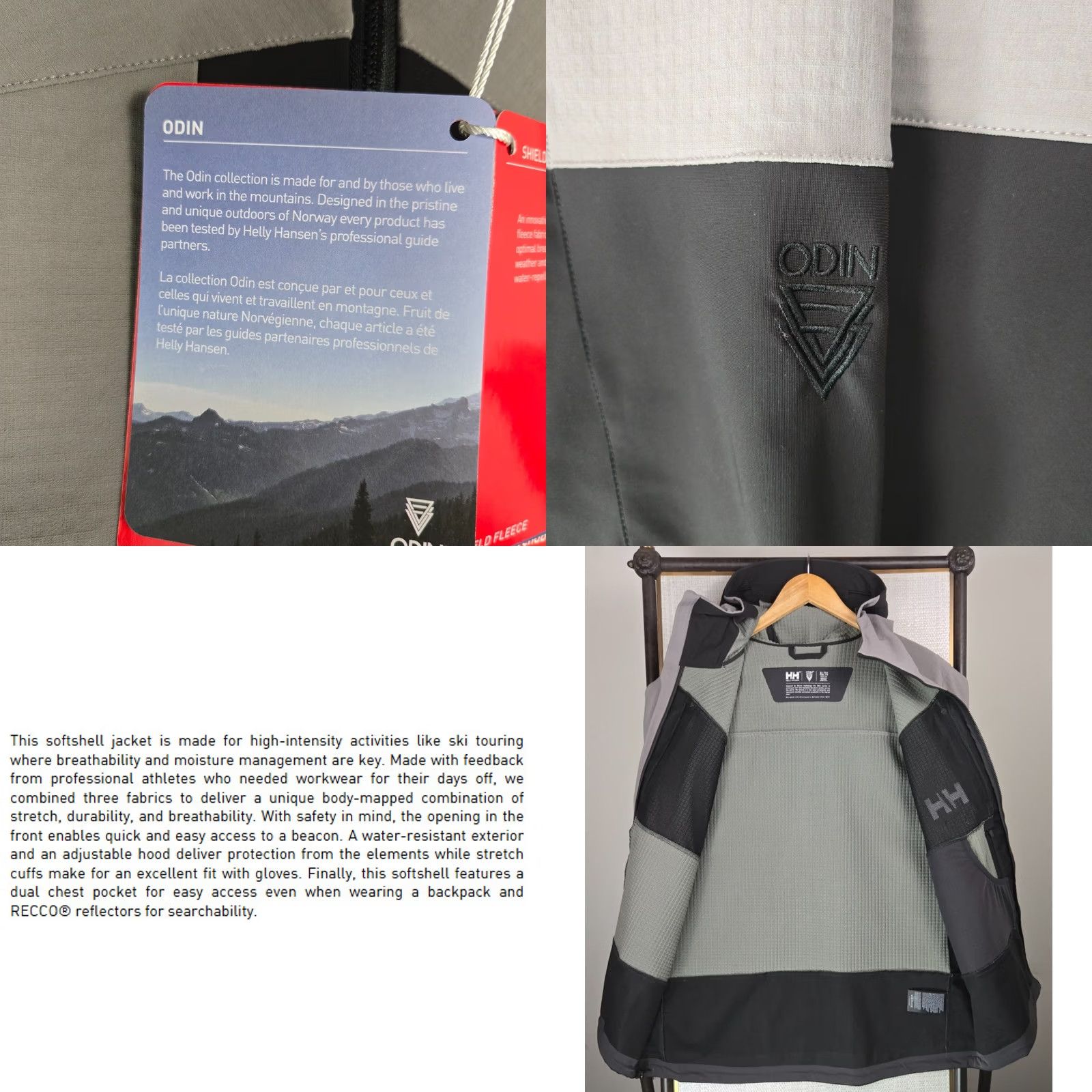 Helly Hansen Helly Hansen Jacket XL Black Hooded Softshell Full Zip RECCO Grid Fleece Lined Men’s Winter Ski Coat Parka Size US XL / EU 56 / 4 - 9 Thumbnail