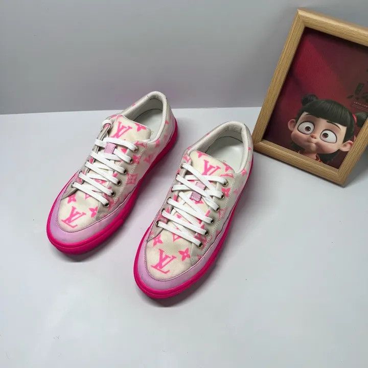 Louis Vuitton Louis Vuitton Stellar Pink White Casual Sneakers 0079 Size US 6 / IT 36 - 1 Thumbnail