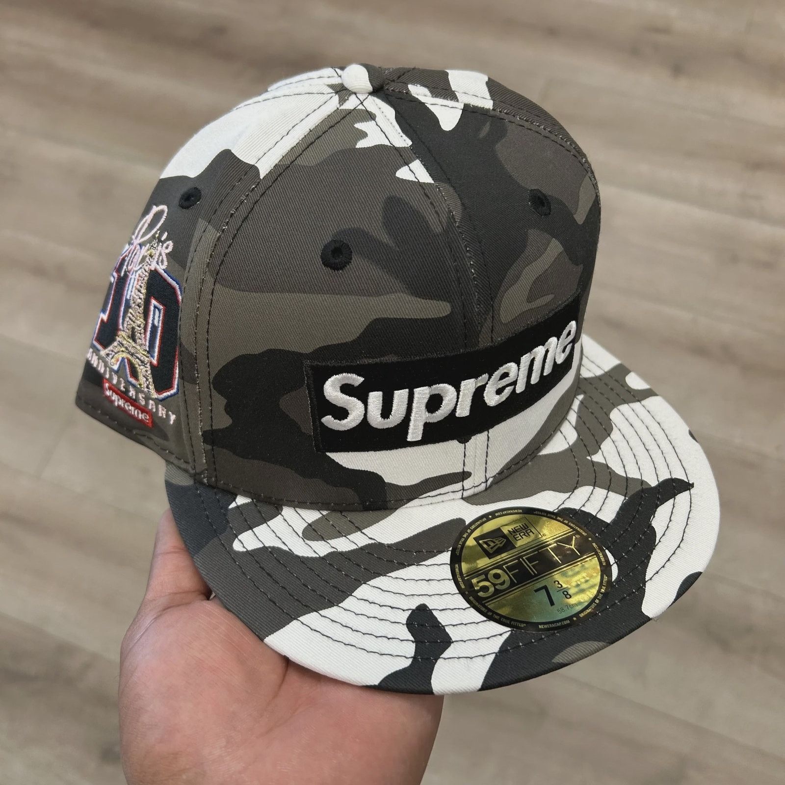 Supreme Supreme Reverse Box Logo New Era Fitted Hat Cap White 7 1