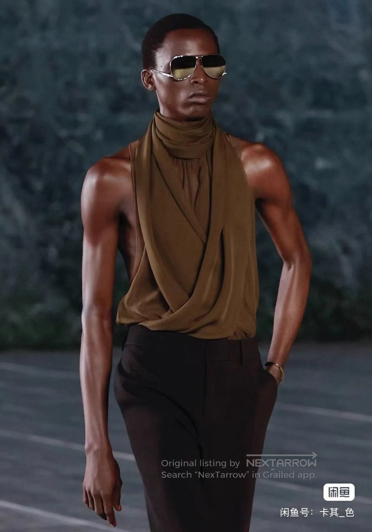 Saint Laurent Paris Saint Laurent Paris Silk Cascading Pleated Top| Size US S / EU 44-46 / 1 - 2 Thumbnail
