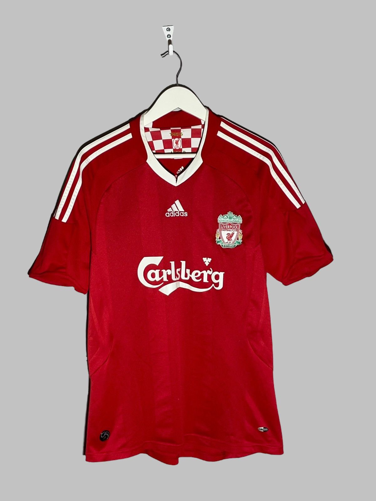Adidas #8 Steven Gerrard Liverpool Adidas 2008/09 Football Shirt Size US M / EU 48-50 / 2 - 1 Thumbnail