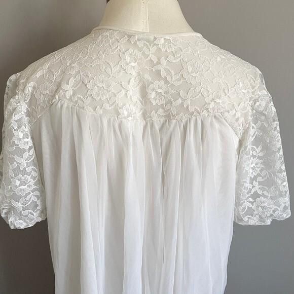 Vintage Vintage 60s Double Layered Semi-Sheer Chiffon Robe Peignoir Size M / US 6-8 / IT 42-44 - 9 Thumbnail