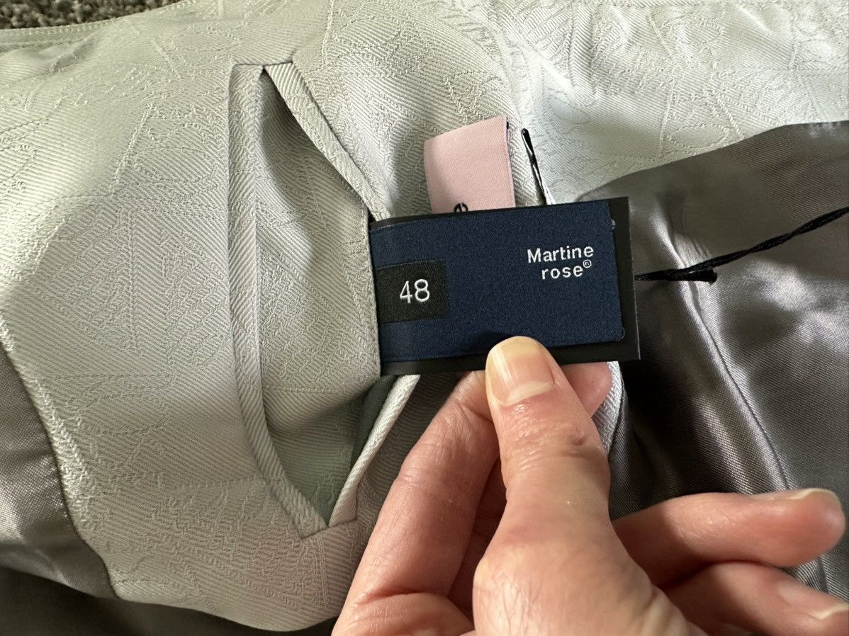 Martine Rose [NEW] $1190 SS22 Tailored Track Jacket Wool Jacquard Grey Size US M / EU 48-50 / 2 - 10 Thumbnail