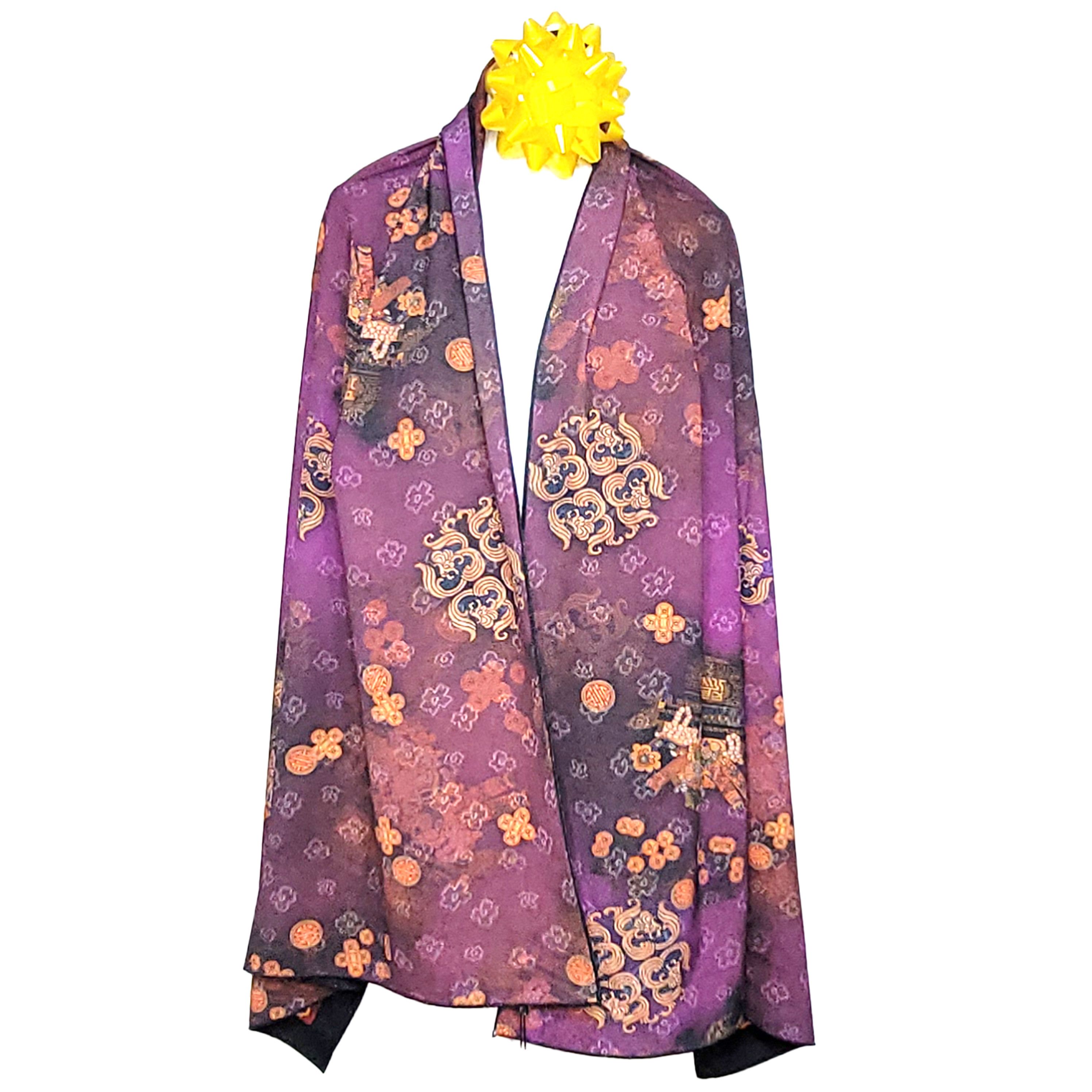 Other Double-Sided Silk Scarf 27"x70" Long Rectangle 3325 Size ONE SIZE - 2 Thumbnail