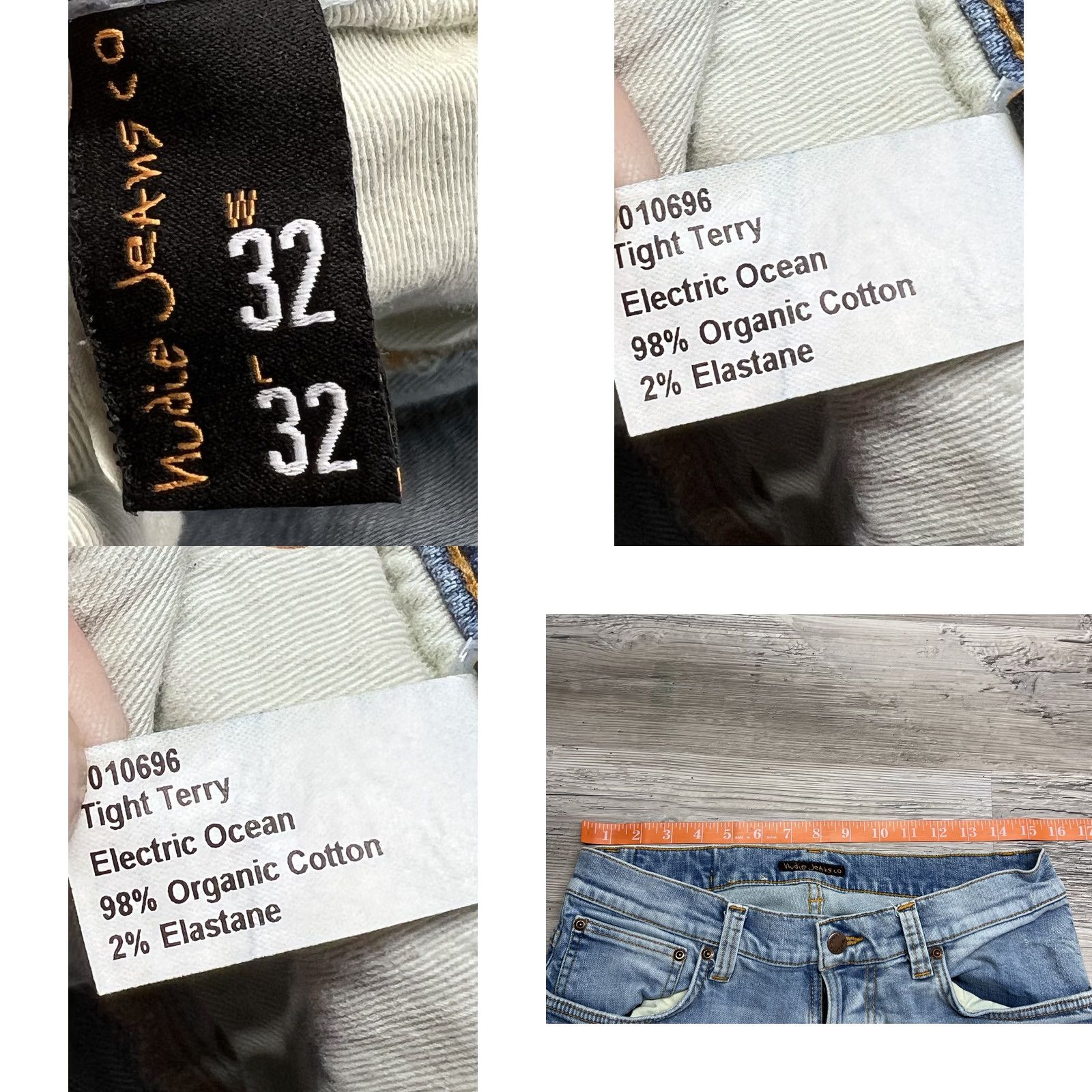 Nudie Jeans Nudie Jeans Jeans Men Slim Low Rise Light Wash 32x32 5-Pocket Denim Organic Cotton EUC Blue Distressed Slimming Zipper Logo Pattern: Solid Vintage: No Size US 32 / EU 48 - 10 Thumbnail