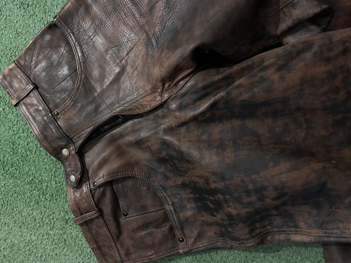 Vintage Vintage leather pants moto pants limited cowhide nubuku Size US 36 / EU 52 - 7 Thumbnail