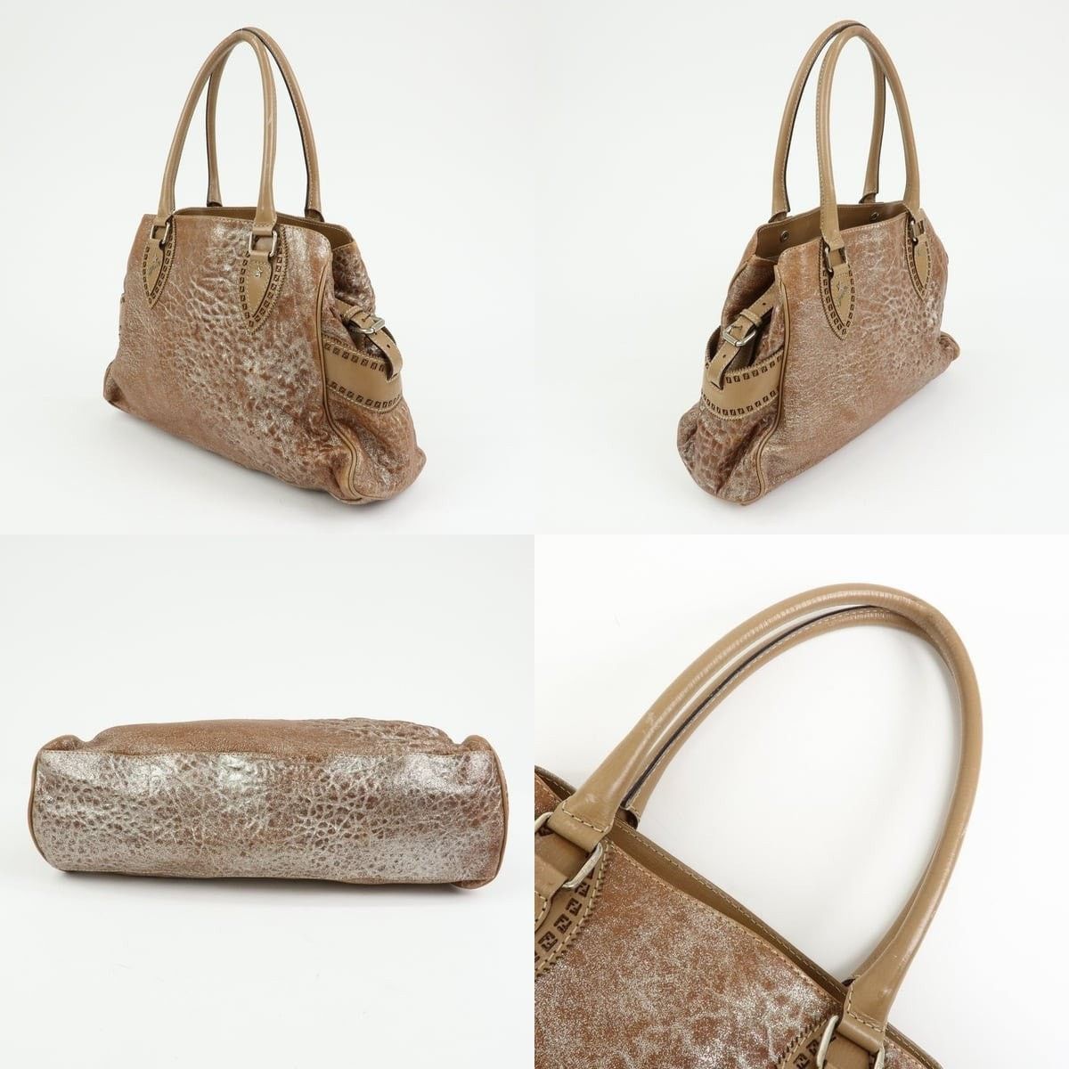 Fendi Fendi Ethnico Leather Tote Brown Size ONE SIZE - 3 Thumbnail