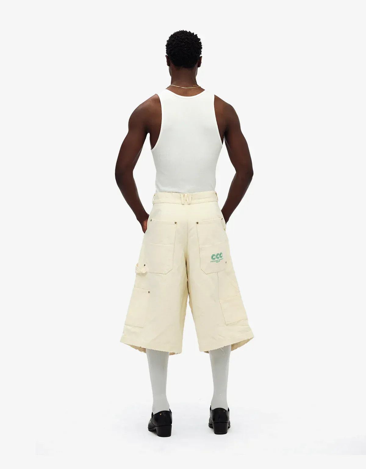 Willy Chavarria Willy Chavarria White Stockton Double Knee Short Size US 34 / EU 50 - 5 Thumbnail