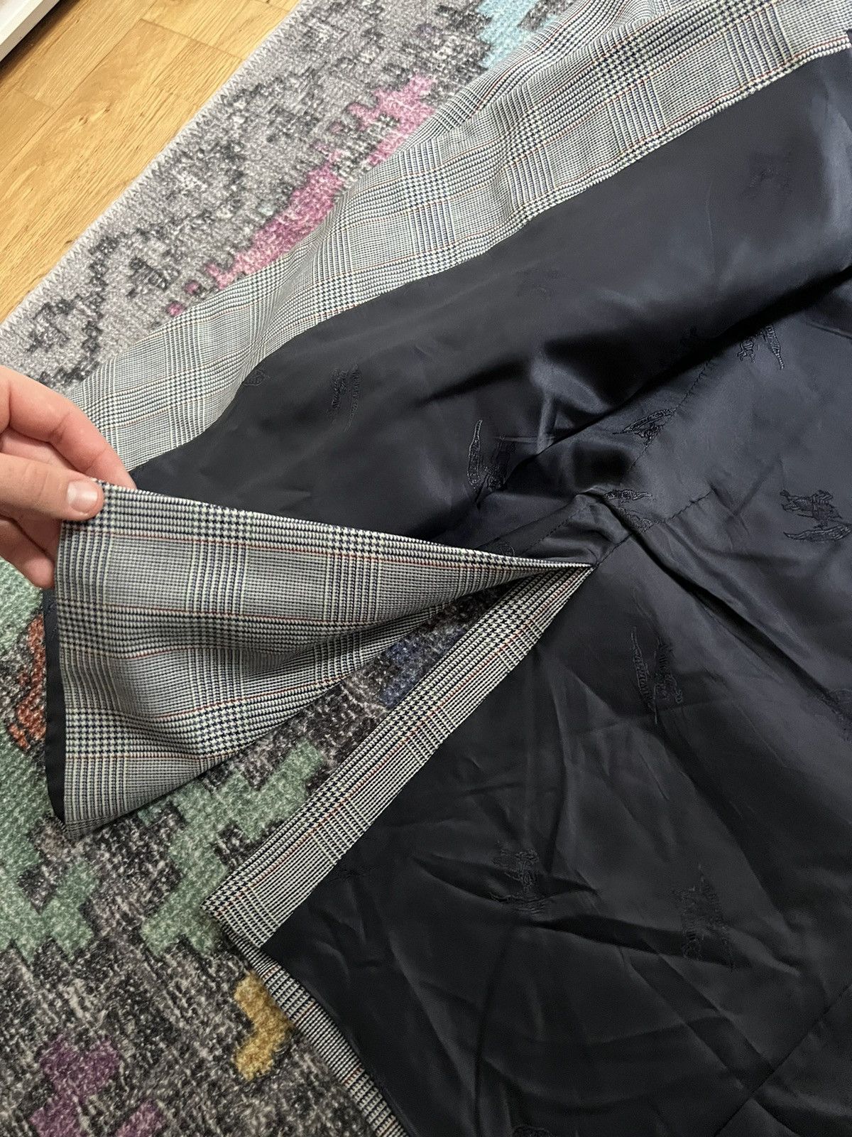 Burberry × Vintage ‼️VINTAGE BURBERRY 100%WOOL/VISCOSE ARCHIVAL BLAZER‼️ Size 46R - 15 Thumbnail