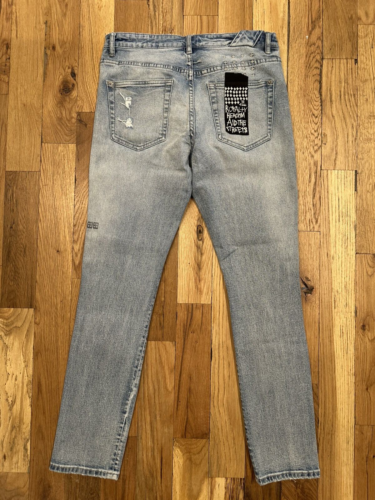 Ksubi Ksubi Knee Distress Blue Denim Jeans Size 31 Size US 31 - 2 Thumbnail