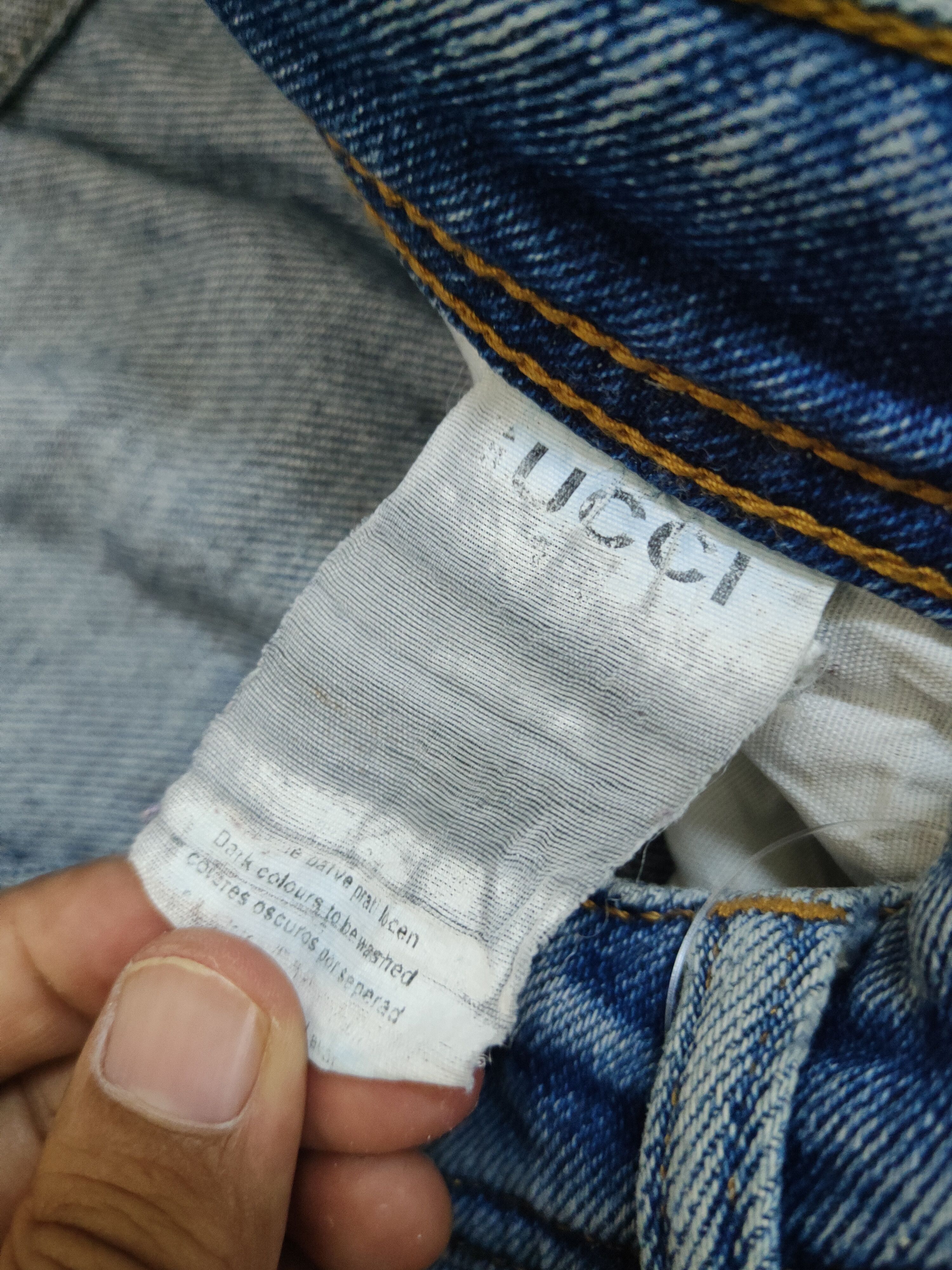 Vintage vintage Blue Distressed Ripped Jeans #W2067 Size 28" / US 6 / IT 42 - 16 Thumbnail