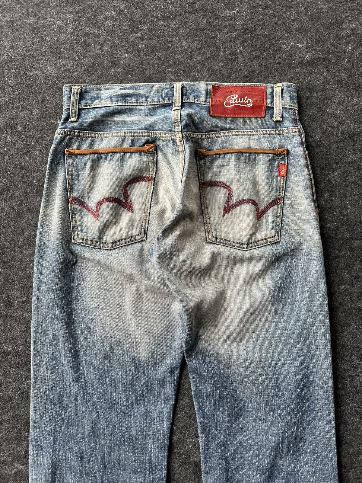 Edwin Edwin Blue Trip Japan Faded Washed Vintage Denim D511 Size US 29 - 7 Thumbnail