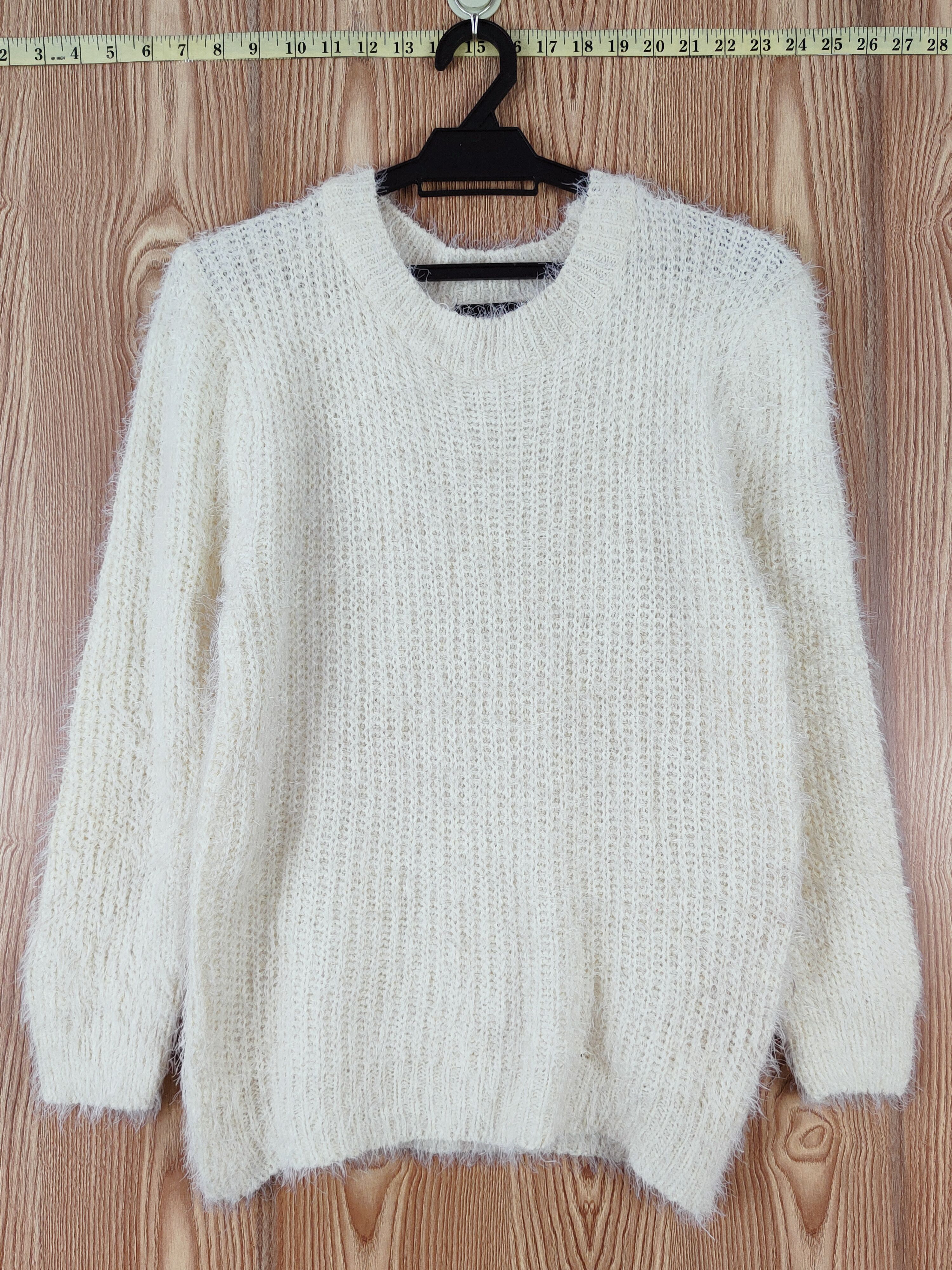 Japanese Brand × Vintage Lovepeace Ivory Shag Shaggy Fur Mohair Knitwear #W763 Size M / US 6-8 / IT 42-44 - 1 Thumbnail