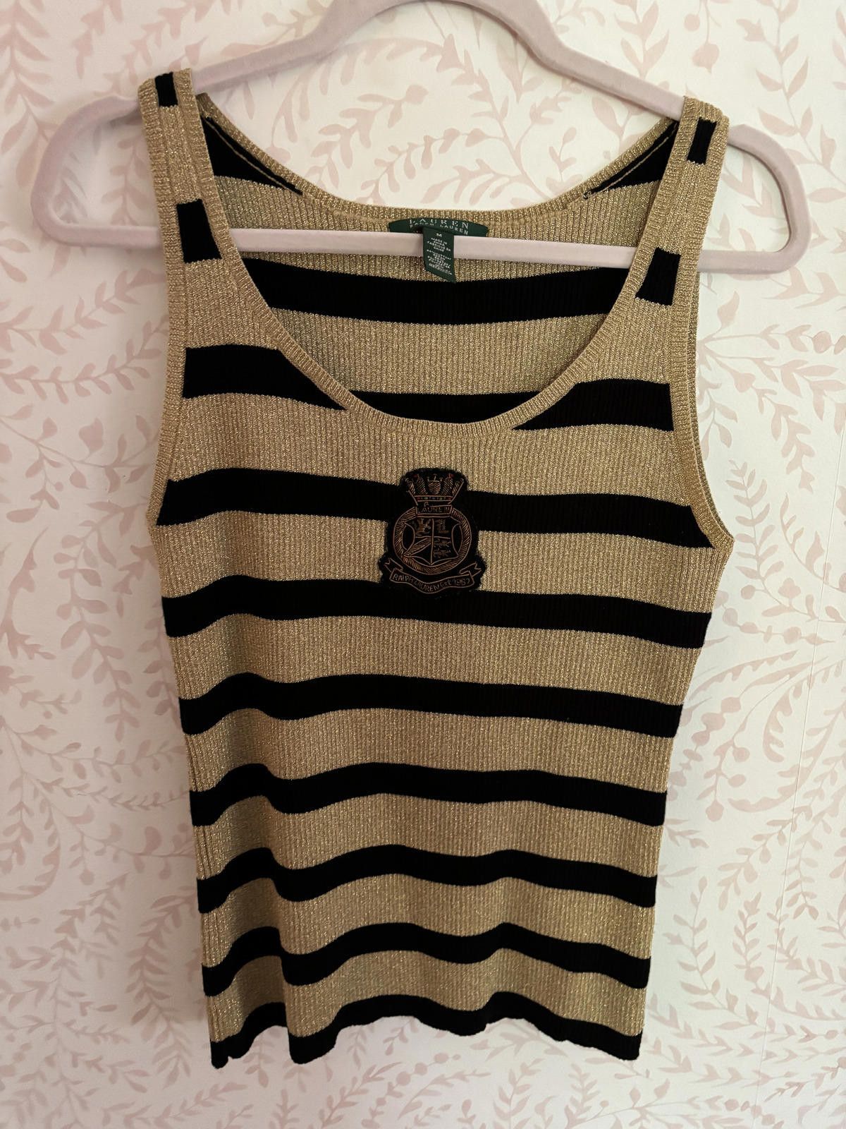 Polo Ralph Lauren Ralph Lauren Striped Tank Top - Gold and Black M Size M / US 6-8 / IT 42-44 - 1 Thumbnail