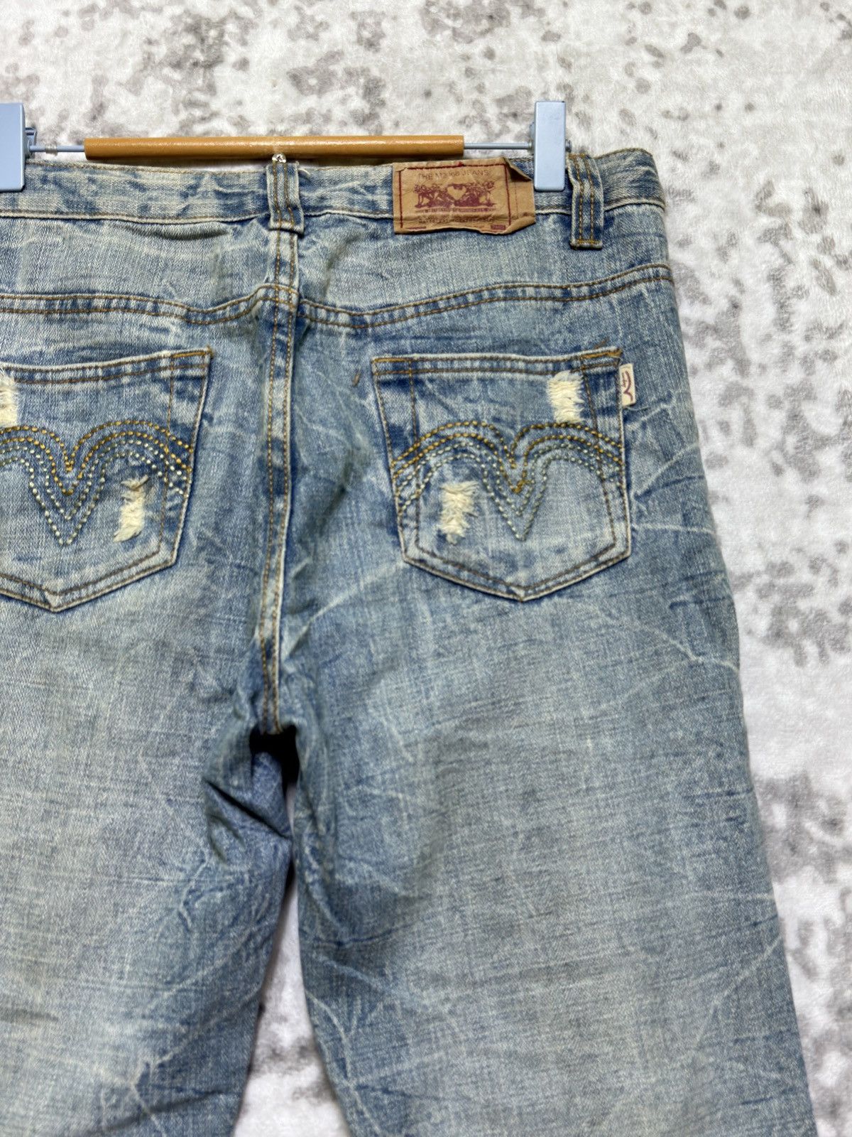 Japanese Brand The M2368 Jeans Streetwear Distressed Flare Unisex Denim Size US 31 - 12 Thumbnail
