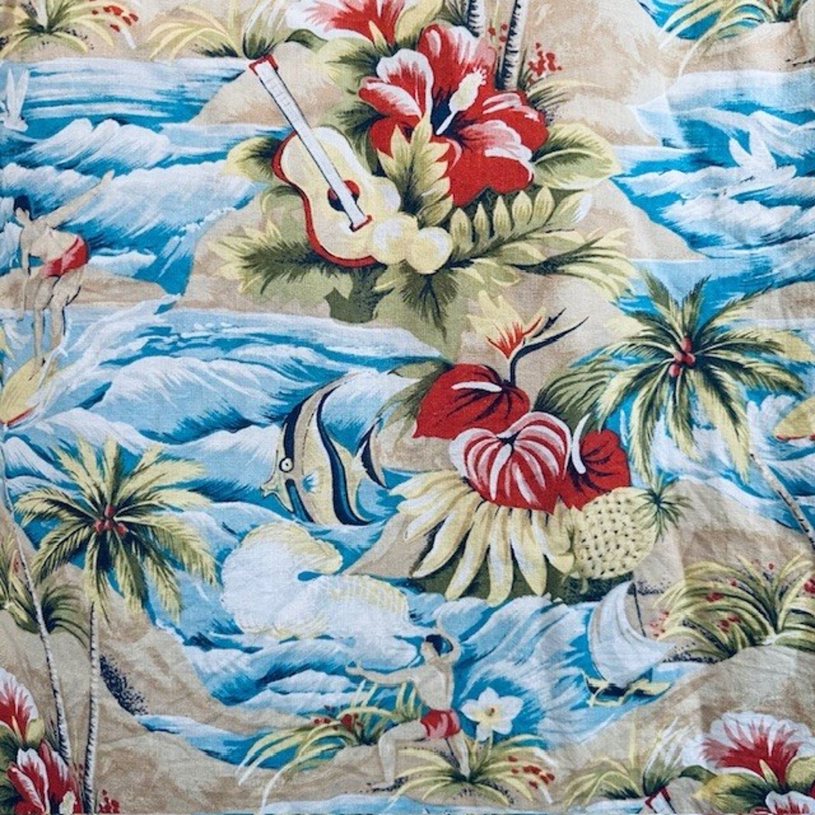 Other RJC Ltd Hawaiian Shirt Large Surfing Palms Hibiscus USA VTG Size US XL / EU 56 / 4 - 4 Thumbnail