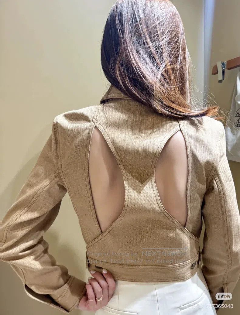 Hermes Hermes 24 Spring/Summer Khaki Canvas and Leather Short Jac Size XS / US 0-2 / IT 36-38 - 9 Thumbnail