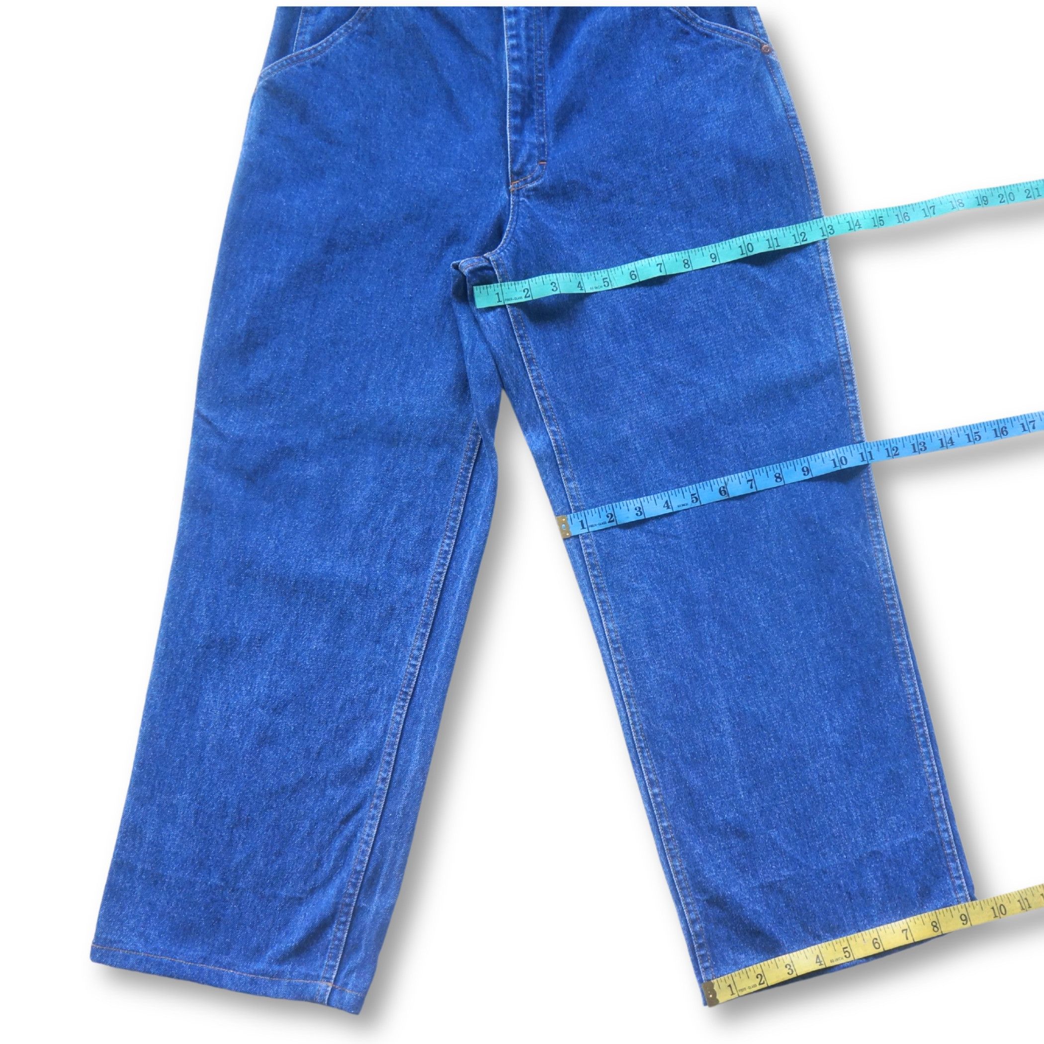 Lee LEE Baggy High Waisted Blue Jeans Size US 33 - 11 Thumbnail
