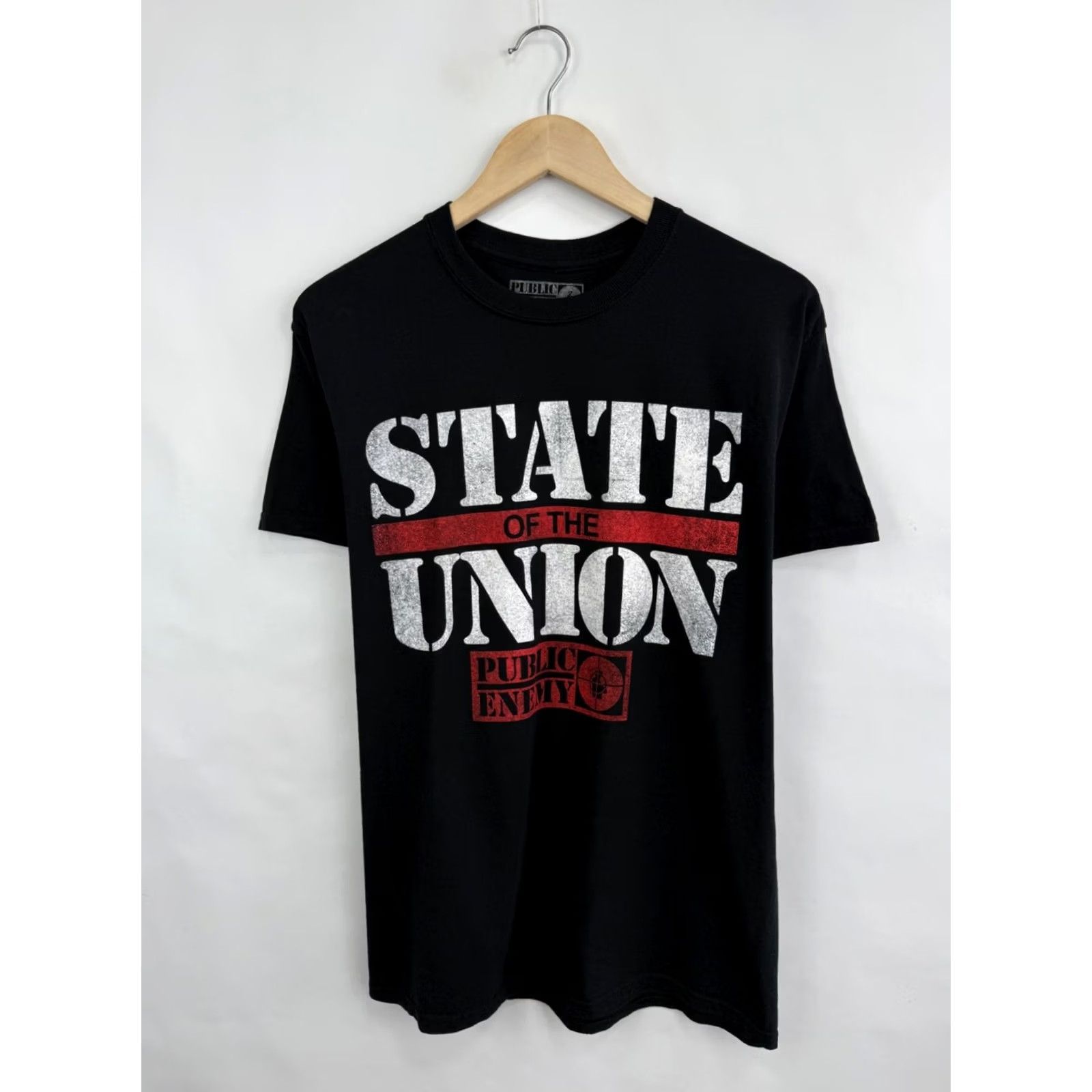 Vintage Public Enemy Y2K State of the Union STFU T-Shirt M Black Mens Shirt Size US M / EU 48-50 / 2 - 3 Thumbnail