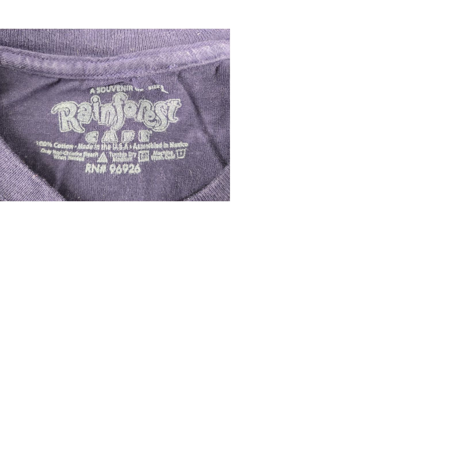 The Mountain VINTAGE The Mountain Rainforest Cafe Manimals Frog Purple T-Shirt Size L Unisex Adults Short Sleeve Crew Neck 2011 Graphic Tee Size US L / EU 52-54 / 3 - 9 Thumbnail