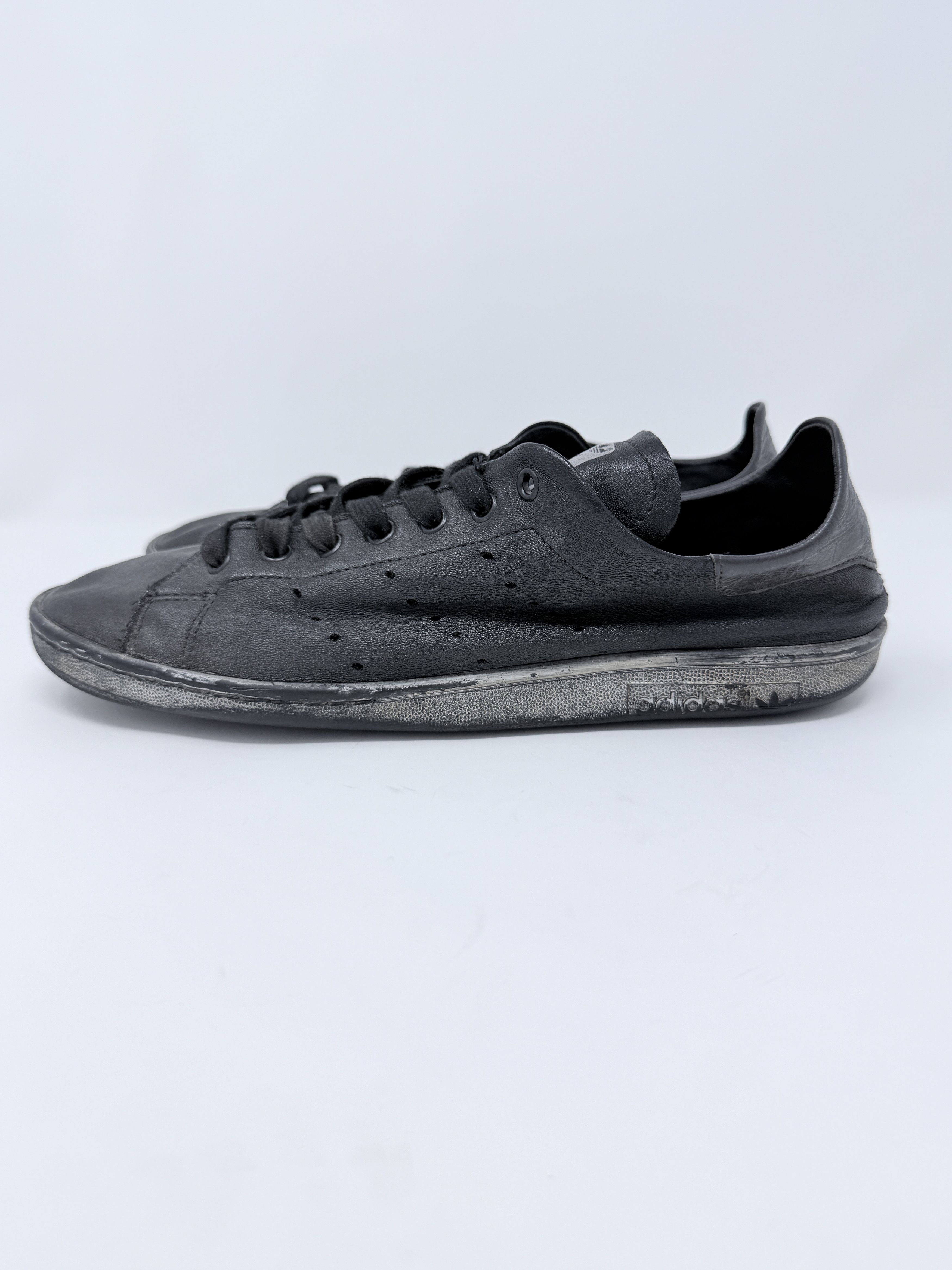 Adidas × Balenciaga Balenciaga adidas Stan Smith Black Distressed Size US 9 / EU 42 - 4 Thumbnail