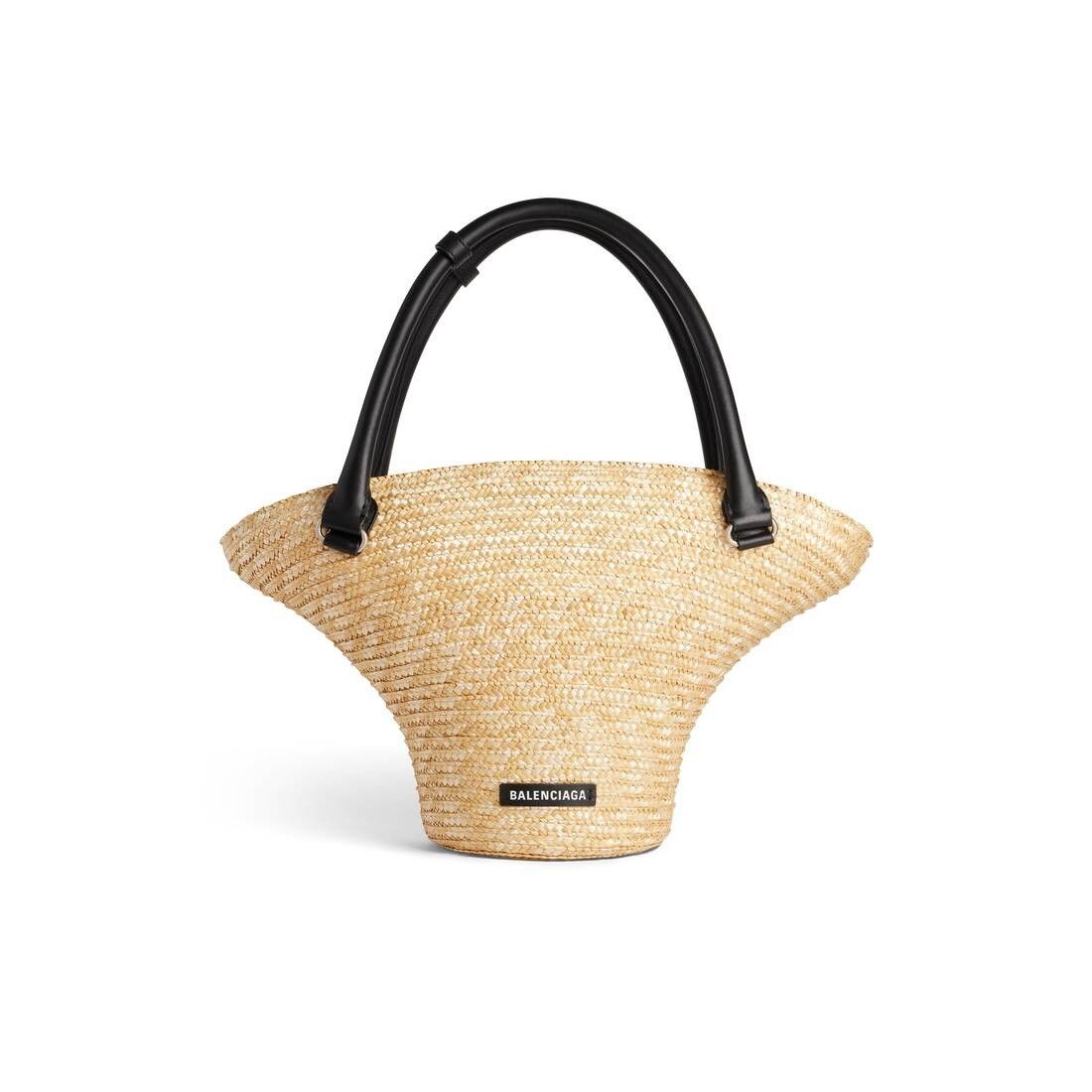 Balenciaga Beach Straw Tote Bag Medium in Natural Size ONE SIZE - 1 Thumbnail