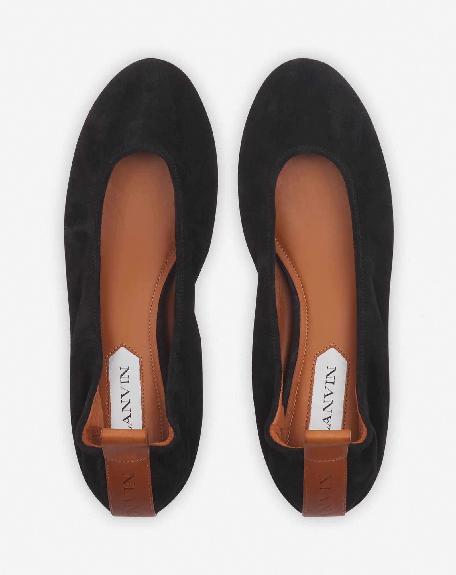 Lanvin o1s22i1n1024 Suede Ballet Flats in Black Size US 6 / IT 36 - 3 Thumbnail