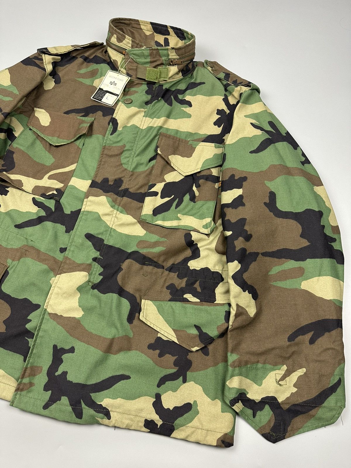 Alpha Industries × Vintage 🔥Rare🔥Vintage Deadstock Alpha Industries M65 Nato Camouflage Size US L / EU 52-54 / 3 - 3 Thumbnail