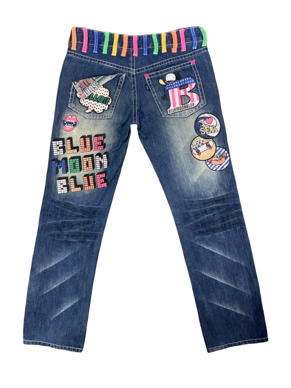 image of Hysteric Glamour x If Six Was Nine Blue Moon Blue Fatigue Jeans Super Design Since 1993 (Size 32)