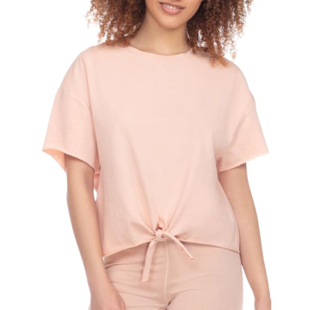 Other Honeydew Pink Off The Grid Knit Tie TShirt Medium NWOT $38 Size M / US 6-8 / IT 42-44 - 1 Thumbnail